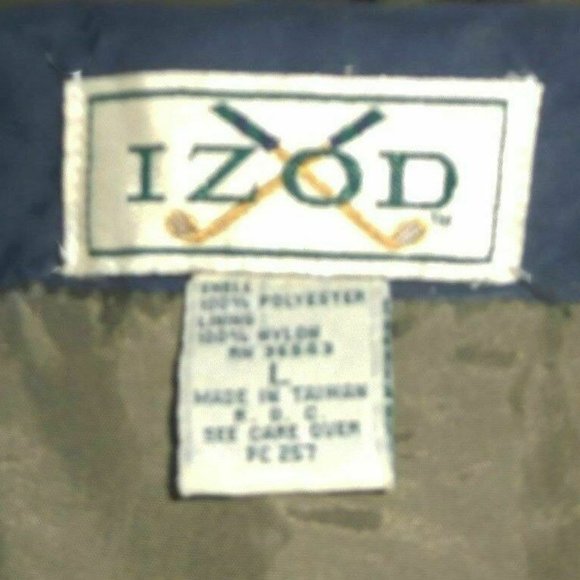 Izod Men's Large Golf Vest Green Latte Full Zip Jacket Izod Golf Logo Spell-out - Picture 3 of 7